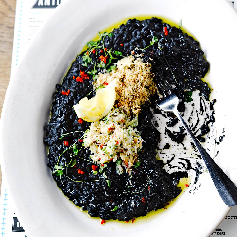 Inktvisrisotto met chilipeper