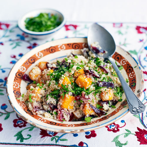 Pilav van bulgur met pompoen