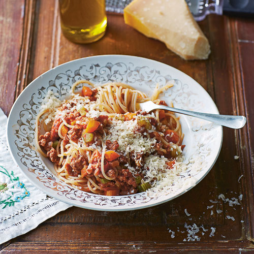 Pasta ragù met parmezaan