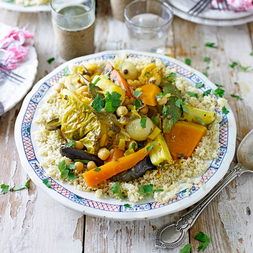 Groentetajine met couscous