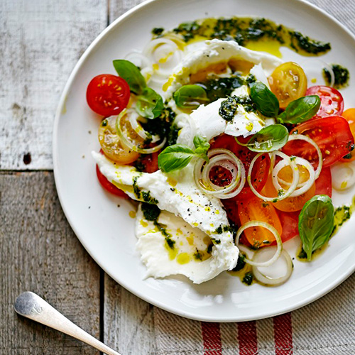 Tomaten-mozzarellasalade