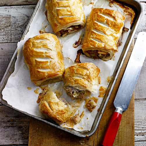 Saucijzenbroodjes met appel uit Chili