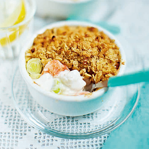 Hartige crumble met zeevruchten