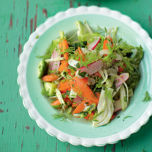 Knapperige tuinsalade met biet 