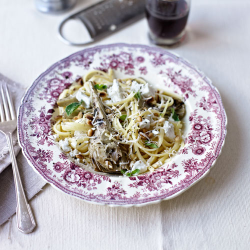 Pasta met artisjok & feta