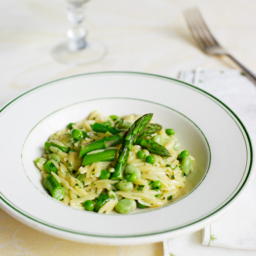 Orzo risotto primavera