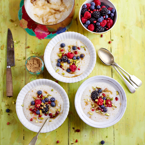 Tapiocapudding met zomerfruit