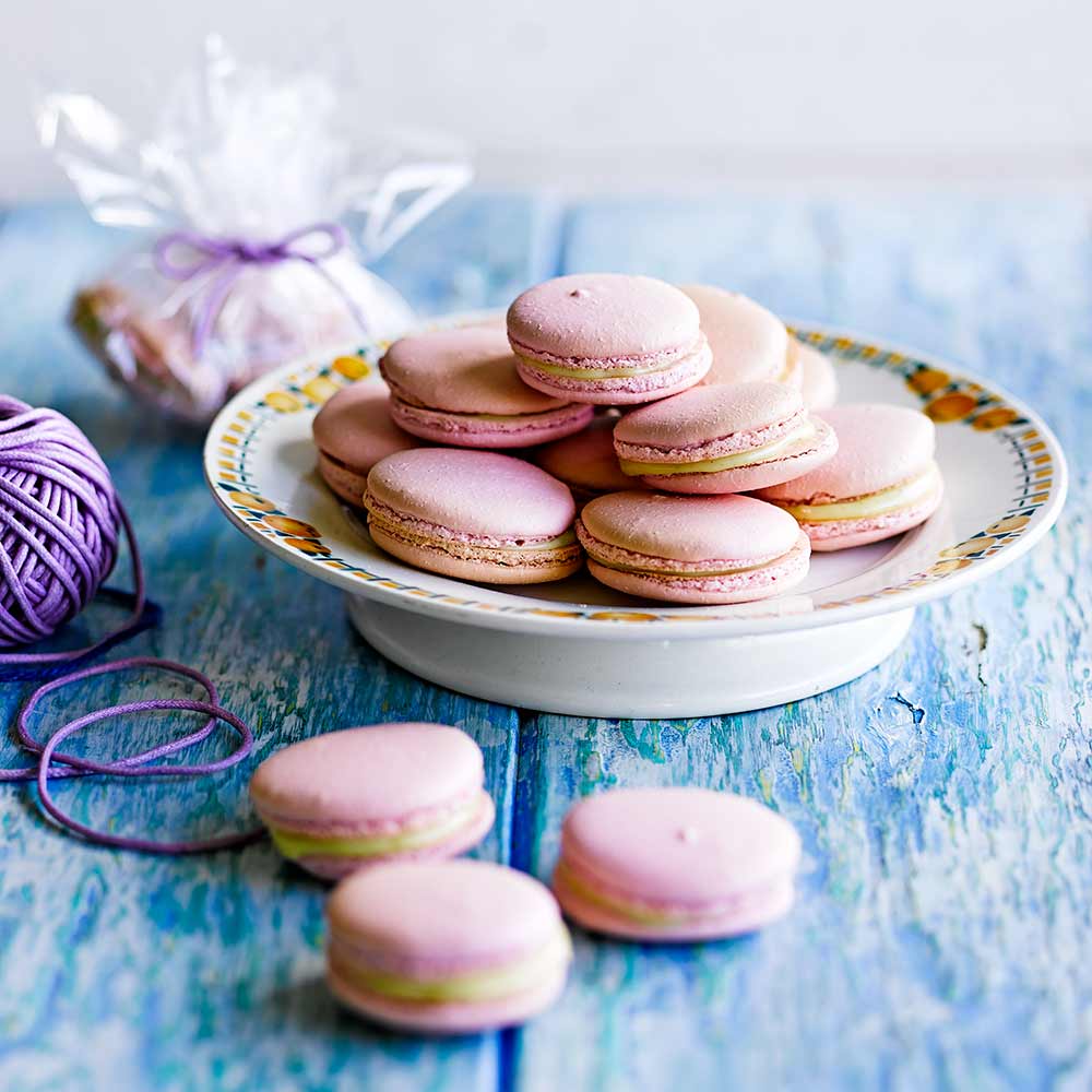 Frambozen – Limoenmacarons