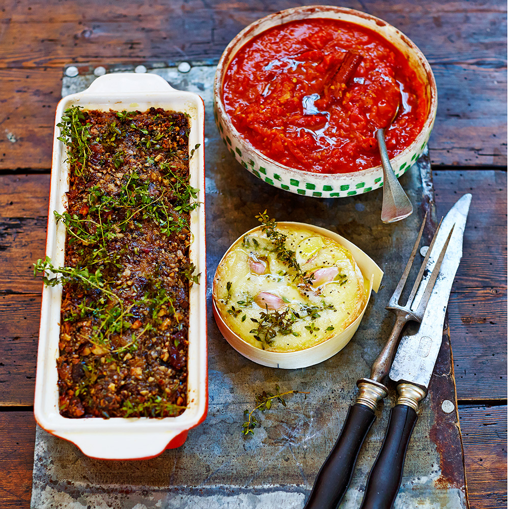 Notenterrine met salsa rosso