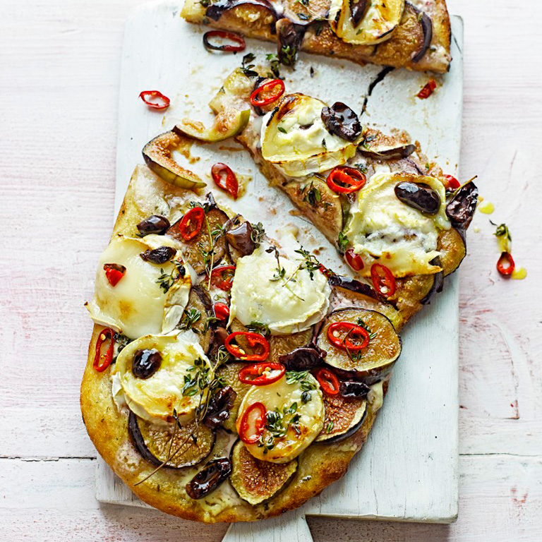 Platbrood met vijgen & geitenkaas