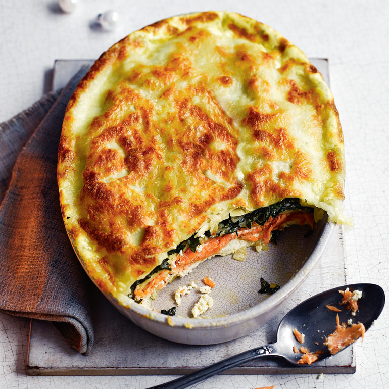 Lasagne met zalm & boerenkool