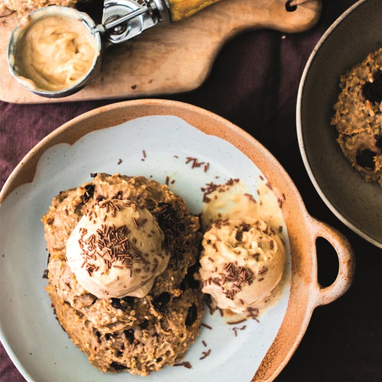 Bananenbrood koeken met nice cream