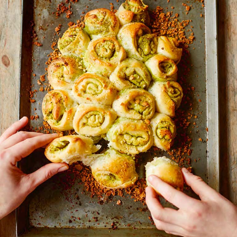 Knoflookbrood met roomkaas