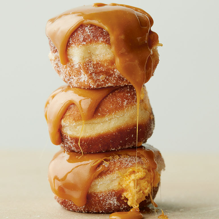 Pompoen-donuts met toffee