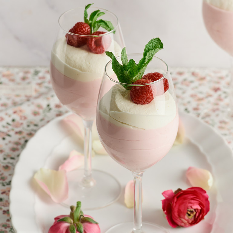 Framboos-cheesecake mousse