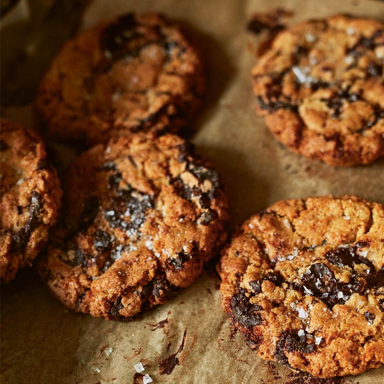 Zeezout-chocolade koekjes