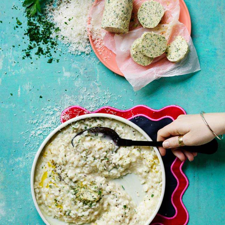 Cacio e pepe risotto