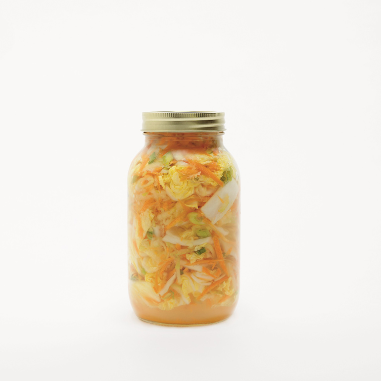 kimchi van kool, appel en wortel