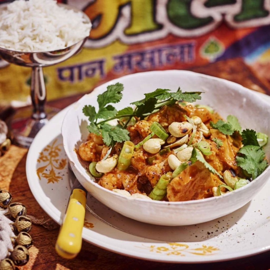 Bloemkool curry met cashewnoten