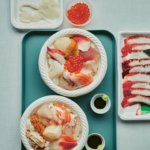 Rijst met sashimi naar keuze